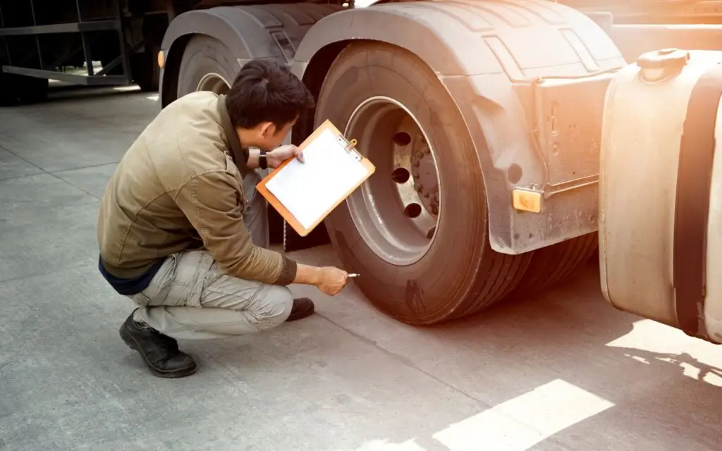 Certified mechanic performing routine preventative truck maintenance Joplin MO on a commercial diesel engine