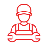 Rapid Truck Repair - Rapid Truck Repair - Red user profile icon on a green background